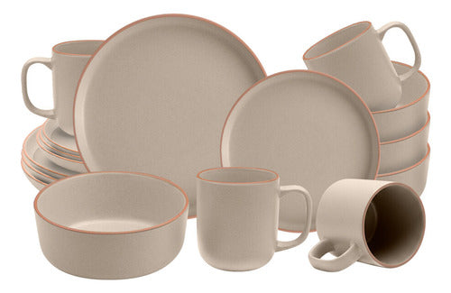 Red Velvet Vajilla De Cerámica Elite Matte De 16 Piezas Gris Jamcg