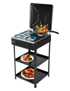 Parrilla Estufa Anaquel Gas 4 Quemadores Multiusos Uso Rudo