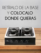 Parrilla Estufa Anaquel Gas 4 Quemadores Multiusos Uso Rudo