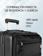 Maleta De Cabina Carry Ruedas 360°cargador Usb Candado Tsa Negro Liso