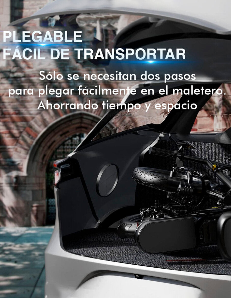 Bicicleta Eléctrica Plegable Ligera Batería Litio Removible