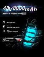 Bicicleta Eléctrica Plegable Ligera Batería Litio Removible